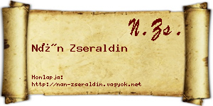 Nán Zseraldin névjegykártya